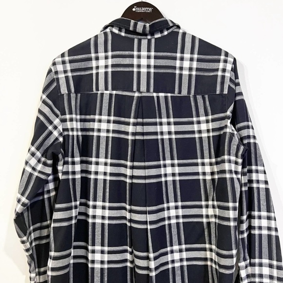 EUC. Grayson, The Hero Button-Up Shirt Black and White Plaid, Feath Flannel XL. - Picture 6 of 8